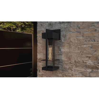 Quoizel Wynn 1 Light 18" Outdoor Wall Lantern, Earth Black - WYN8406EK